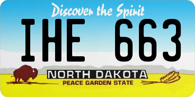 ND license plate IHE663