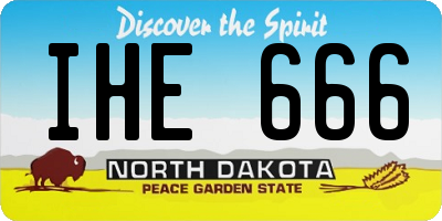 ND license plate IHE666