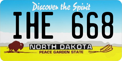 ND license plate IHE668