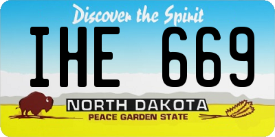 ND license plate IHE669