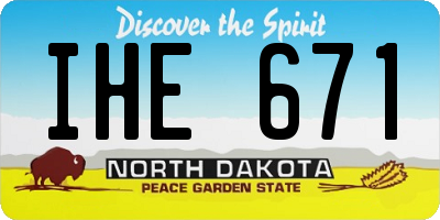 ND license plate IHE671