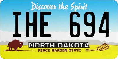 ND license plate IHE694