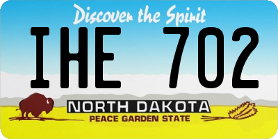 ND license plate IHE702