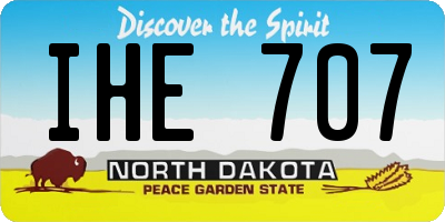 ND license plate IHE707