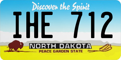 ND license plate IHE712