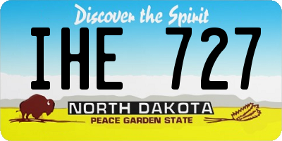 ND license plate IHE727
