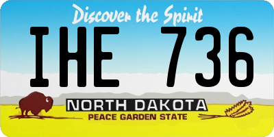 ND license plate IHE736