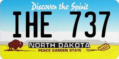 ND license plate IHE737
