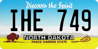 ND license plate IHE749