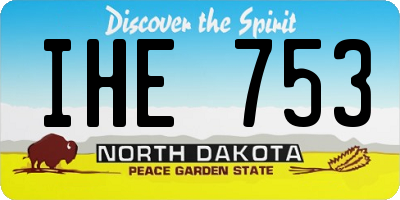 ND license plate IHE753
