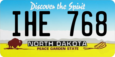 ND license plate IHE768