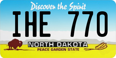 ND license plate IHE770