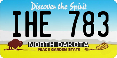 ND license plate IHE783