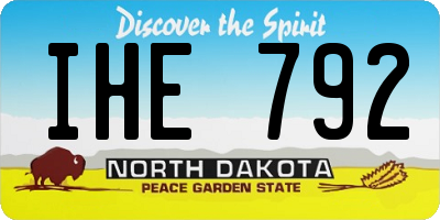 ND license plate IHE792