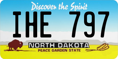 ND license plate IHE797