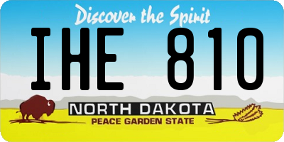 ND license plate IHE810
