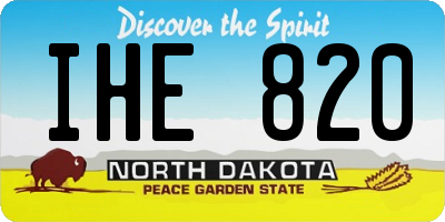 ND license plate IHE820