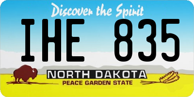 ND license plate IHE835