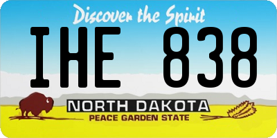ND license plate IHE838
