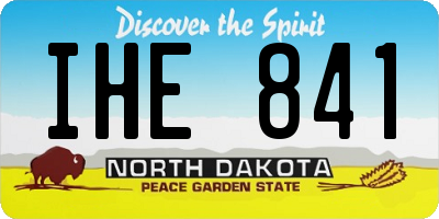 ND license plate IHE841