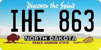 ND license plate IHE863