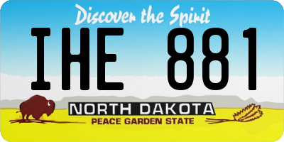 ND license plate IHE881