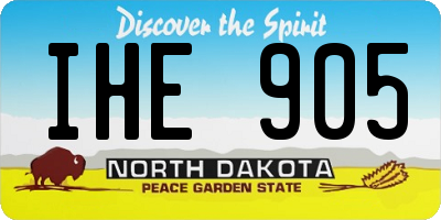 ND license plate IHE905