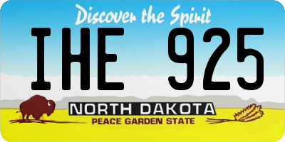 ND license plate IHE925