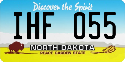 ND license plate IHF055