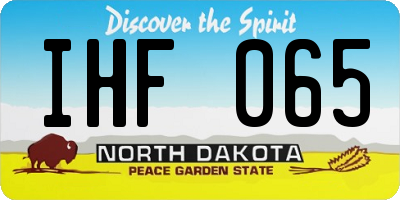 ND license plate IHF065