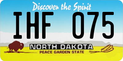 ND license plate IHF075