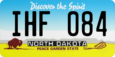 ND license plate IHF084