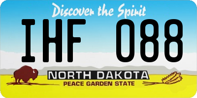 ND license plate IHF088