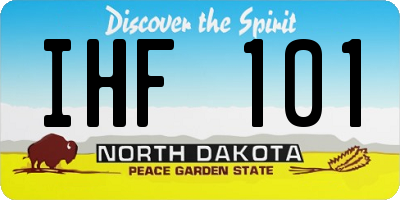 ND license plate IHF101