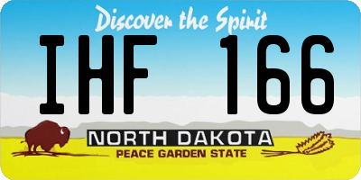 ND license plate IHF166