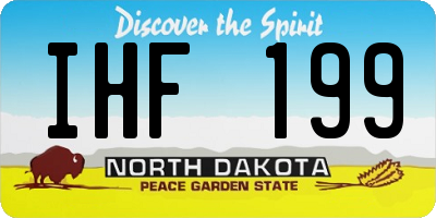 ND license plate IHF199