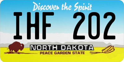 ND license plate IHF202