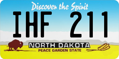 ND license plate IHF211
