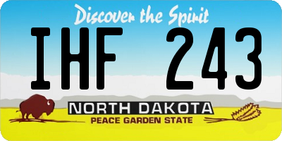ND license plate IHF243