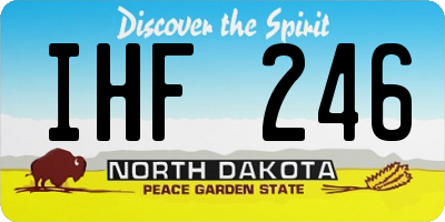 ND license plate IHF246
