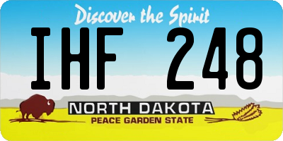 ND license plate IHF248