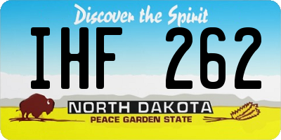ND license plate IHF262