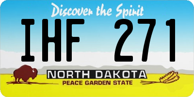 ND license plate IHF271