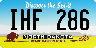 ND license plate IHF286