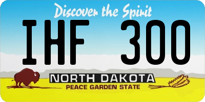 ND license plate IHF300