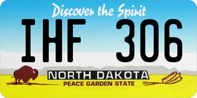 ND license plate IHF306