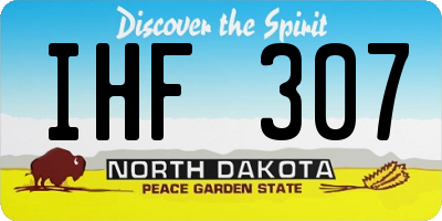 ND license plate IHF307