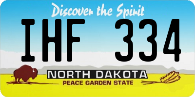 ND license plate IHF334