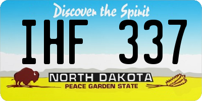ND license plate IHF337