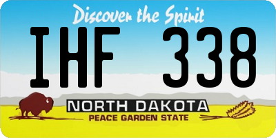 ND license plate IHF338